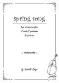 Spring Song for Cello and Piano - 1st & 4th position
